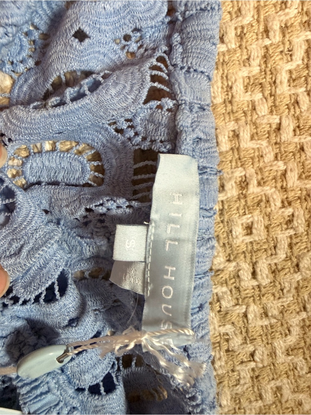 Hill House Women Shorts in Dusty Blue Lace - Picture 2 of 2